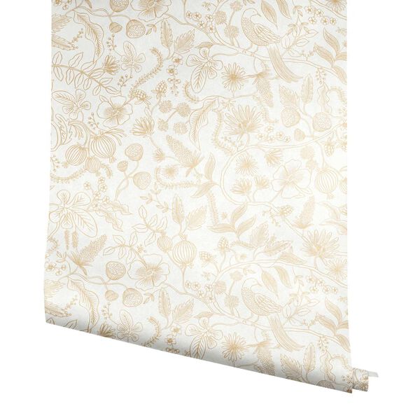 Aviary Off White Gold Peel and Stick Wallpaper, image 3