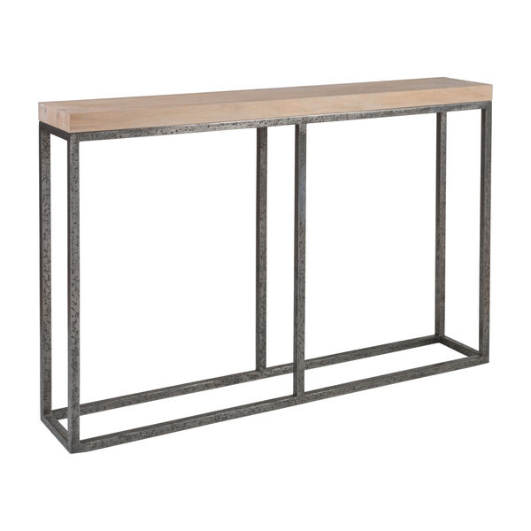 Signature Designs Natural and Distressed Iron Foray Console Table, image 1