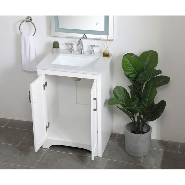 Moore White 24-Inch Vanity Sink Set, image 4
