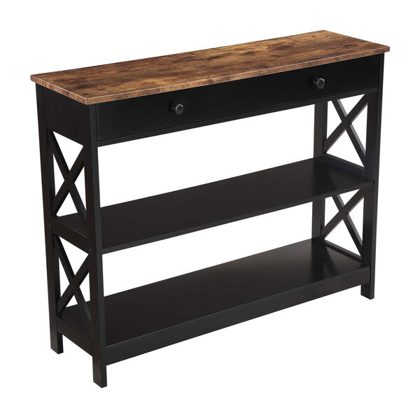 Oxford Black Brown Console Table, image 1