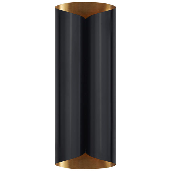 Selfoss Large Sconce in Black and Hand-Rubbed Antique Brass by AERIN, image 1