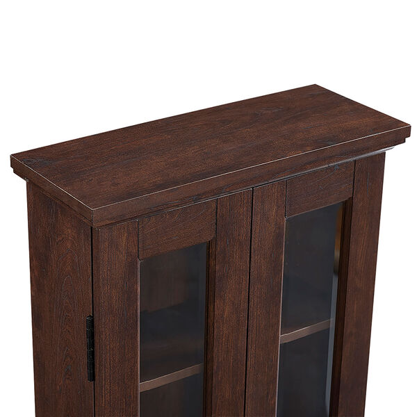 41-inch Wood Media Cabinet - Traditional Brown, image 2