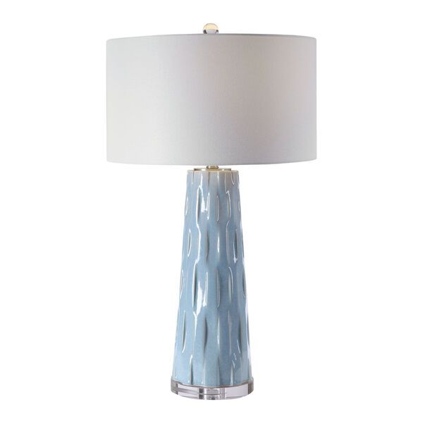 Brienne Light Blue and Brushed Nickel Table Lamp, image 1