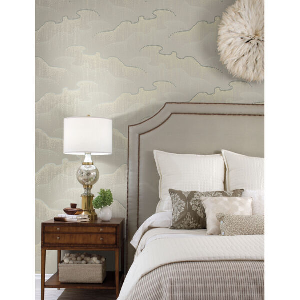 Candice Olson Modern Nature 2nd Edition Light Taupe Moonlight Pearls Wallpaper, image 1