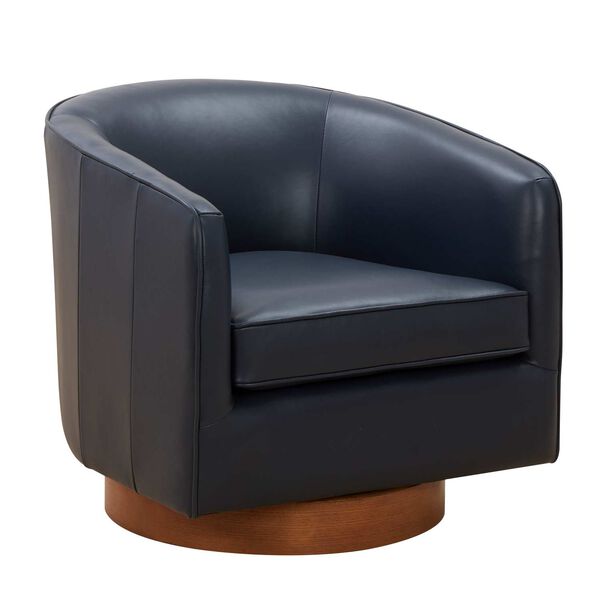 Taos Midnight Blue and Brown Accent Chair, image 3