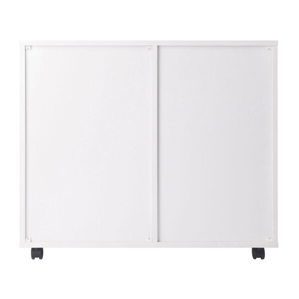 Halifax White Two-Section Mobile Filing Cabinet, image 5