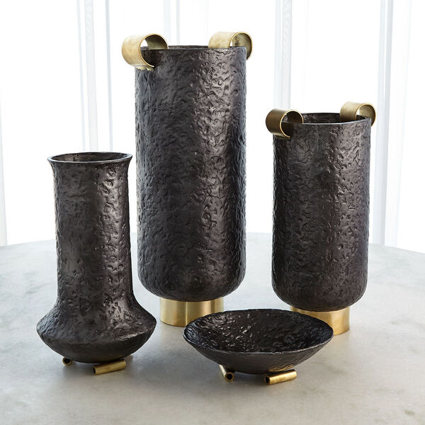 Ferro Black and Brass Decorative Bowl, image 5