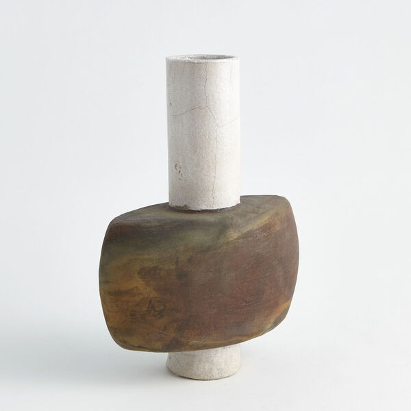 Rust Cylindrical Flared Base Vase, image 2