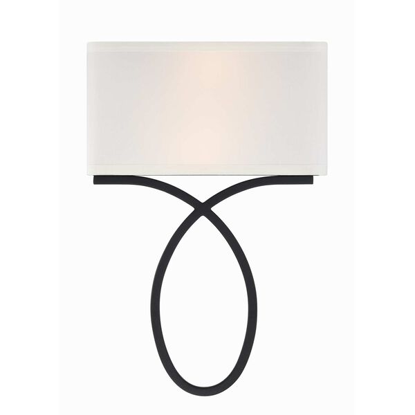 Brinkley Black Forged Two-Light Wall Sconce, image 1