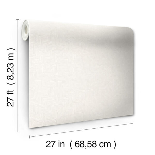 Handpainted  Light Gray Diamond Channel Wallpaper, image 4