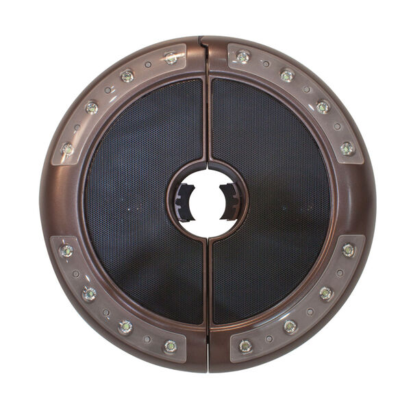 Luna Bronze Round Umbrella Light with Bluetooth Speaker, image 1