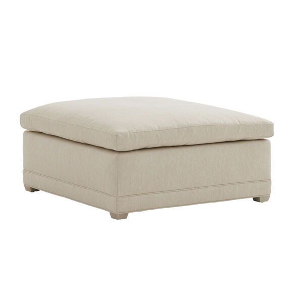 Upholstery Linen White Colony Ottoman, image 1
