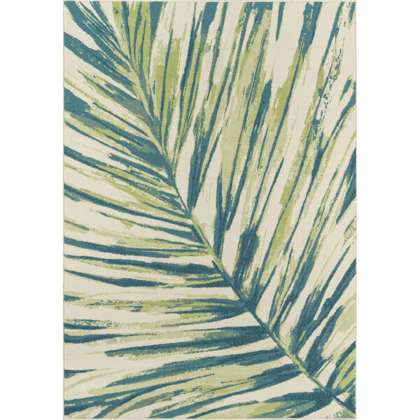 Baja Palm Leaf Green Rectangular: 2 Ft. 3 In. x 4 Ft. 6 In. Rug, image 1