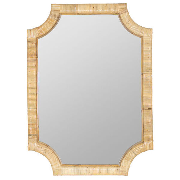 Lina Natural Rattan 38 x 28-Inch Wall Mirror, image 2