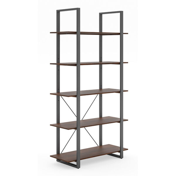 Merge Brown Five-Shelf Bookcase, image 1