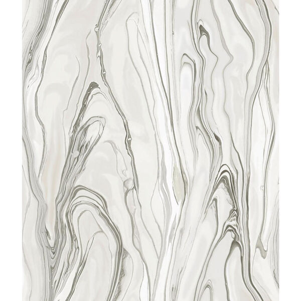 Impressionist Tan Liquid Marble Wallpaper, image 1