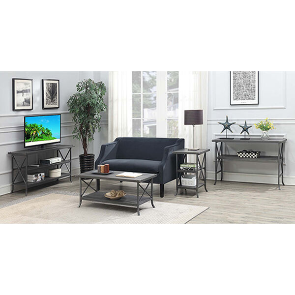 Brookline Charcoal Gray End Table with Gray Frame, image 6