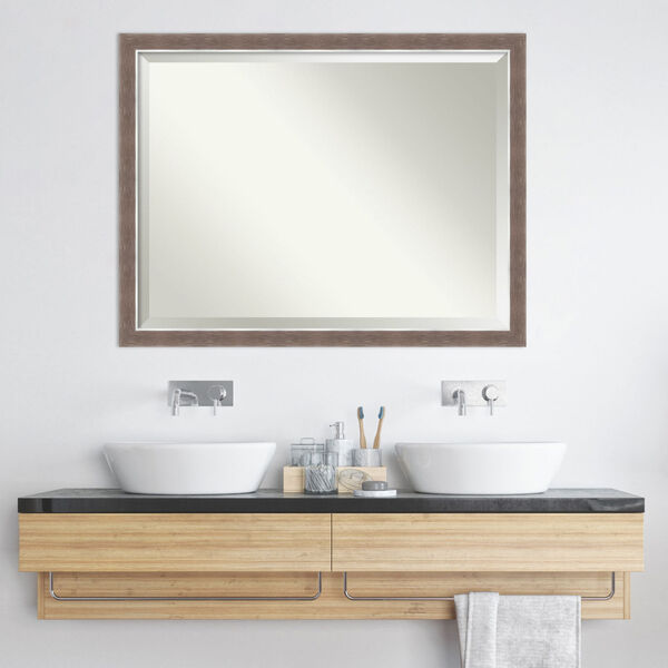 Noble Mocha 44W X 34H-Inch Bathroom Vanity Wall Mirror, image 6