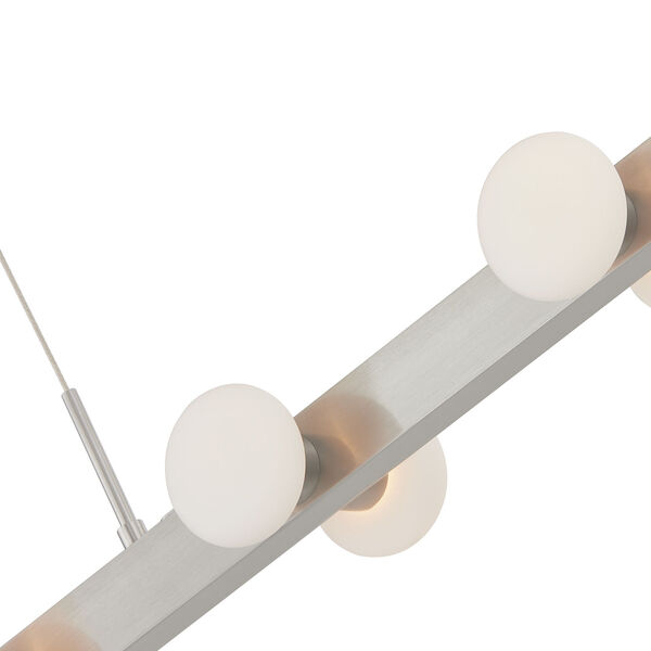 Rezz Brushed Nickel 12-Light LED Linear Pendant, image 2