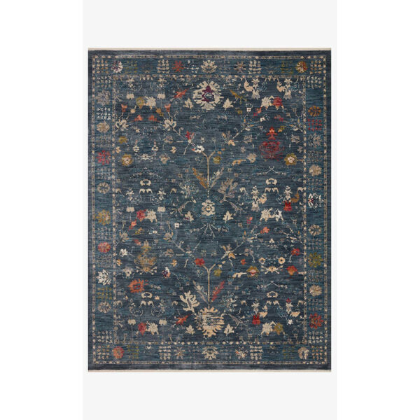 Giada Denim and Multicolor Rectangle: 7 Ft. 10 In. x 10 Ft. Rug, image 1