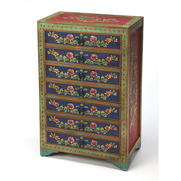Artifacts Multicolor Zara Hand Painted Chest, image 1