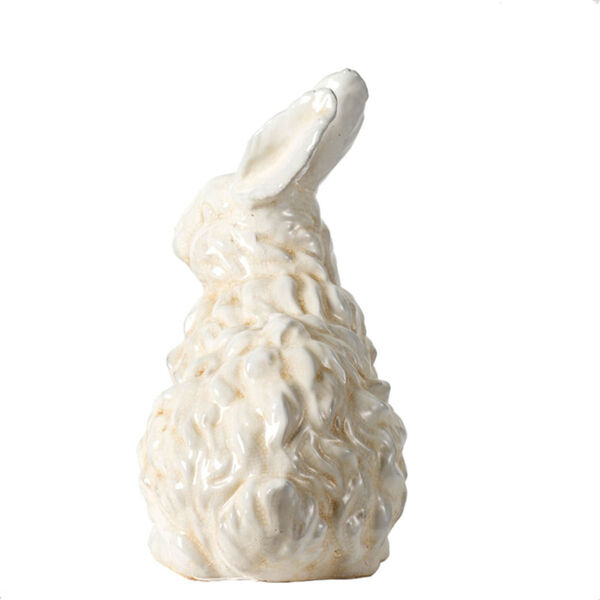 White 11-Inch Ceramic Bunny Figurine, image 3
