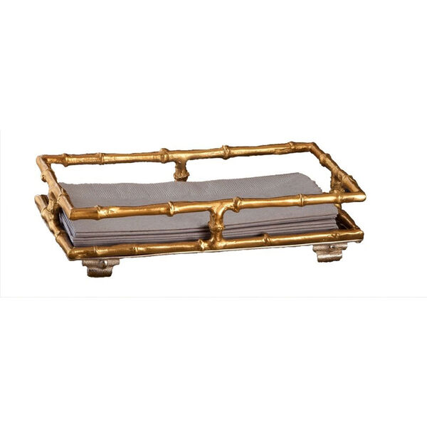 Gold Bamboo Guest Towel Holder, image 1