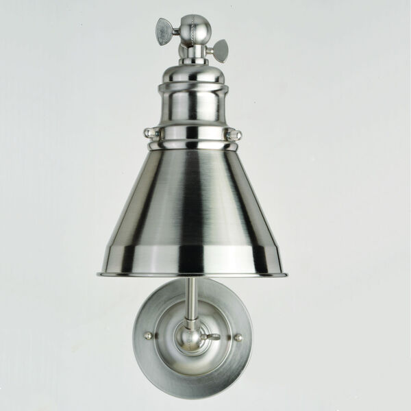 Alexis Satin Nickel Matte White Six-Inch One-Light Wall Sconce, image 2