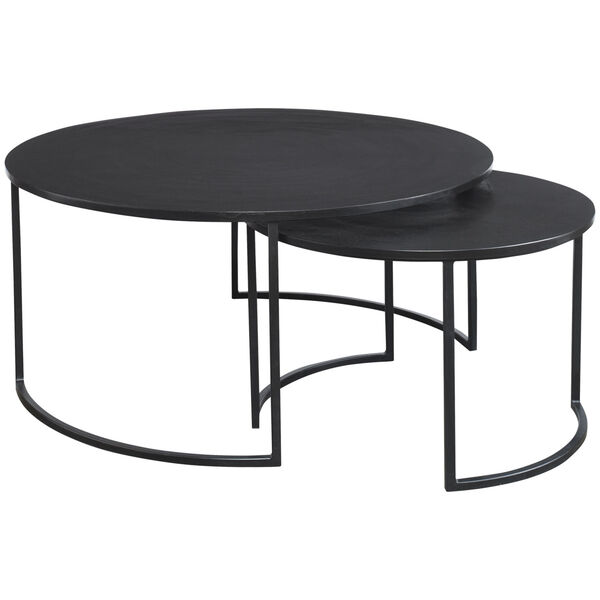 Barnette Black Nesting Coffee Table, Set of 2, image 1