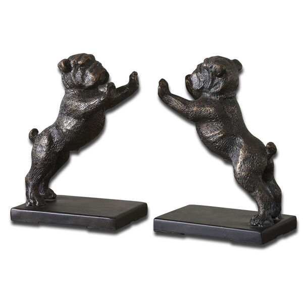 Black Bulldogs Bookends, Set Of Two, image 1
