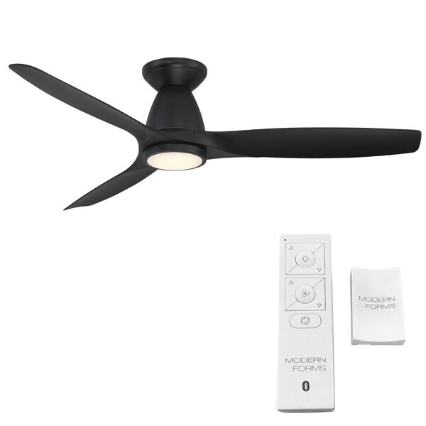 Skylark Matte Black 54-Inch 2700K Indoor Outdoor Smart LED Flush Mount Ceiling Fan, image 5