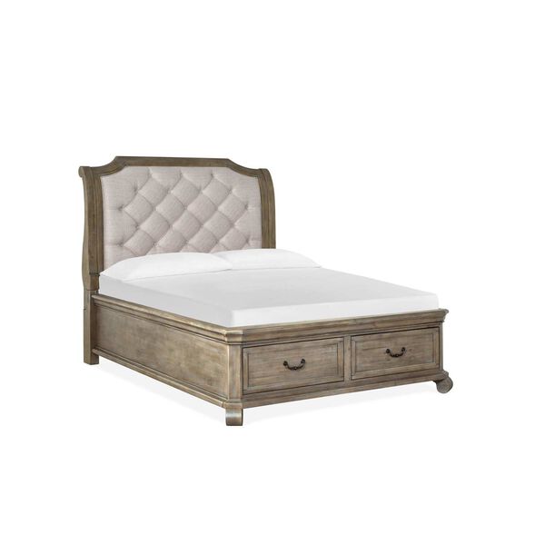 Tinley Park Dove Tail Grey Complete Sleigh Storage Bed, image 2