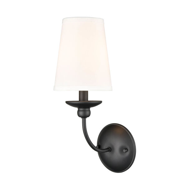 Delvona Matte Black One-Light Wall Sconce, image 2
