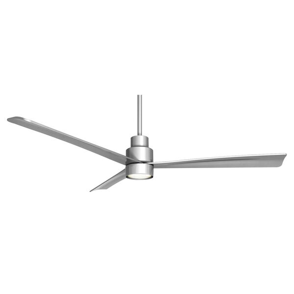 Simple Silver 52-Inch Outdoor Fan, image 3