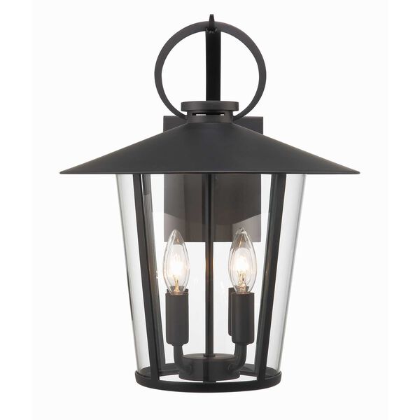 Andover Matte Black Four-Light Outdoor Wall Mount, image 2