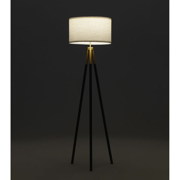Levi Brass LED Floor Lamp, image 3