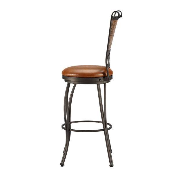 Bronze with Muted Copper Stamped Back Stool, image 4
