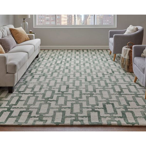 Lorrain Ivory Green Rectangular 3 Ft. 6 In. x 5 Ft. 6 In. Area Rug, image 2