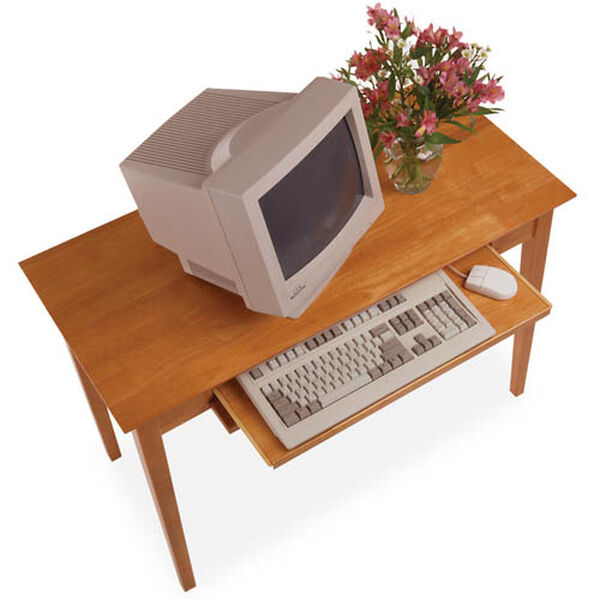 Honey Pine Wooden Computer Desk , image 2