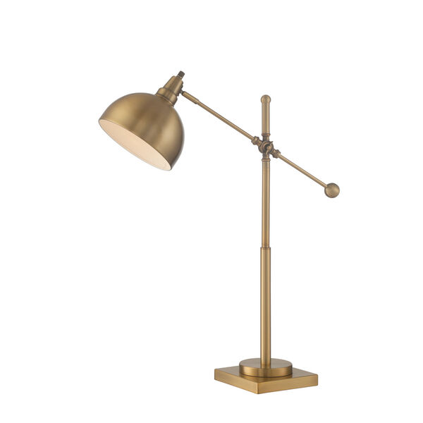Cupola Brushed Brass One-Light Desk Lamp, image 1