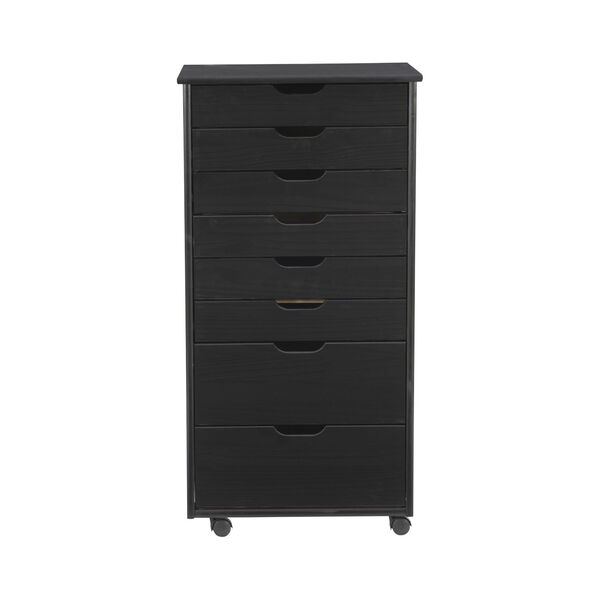 Penney Black Eight-Drawer Rolling Storage Cart, image 2