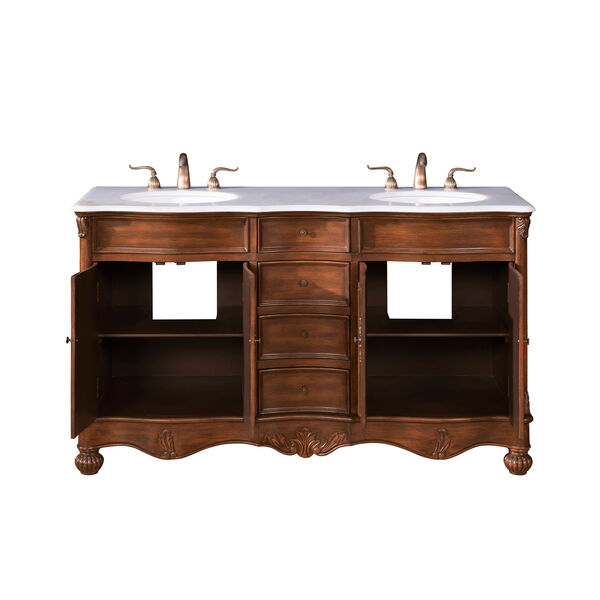 Windsor Teak 60-Inch Vanity Sink Set, image 5
