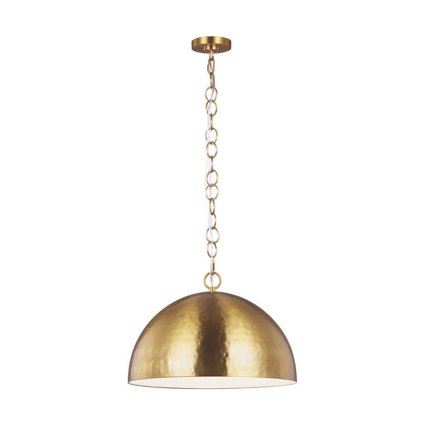 Whare Burnished Brass 24-Inch One-Light Title 24 Hammered Pendant, image 2