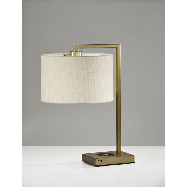 Austin Antique Brass One-Light Table Lamp, image 1