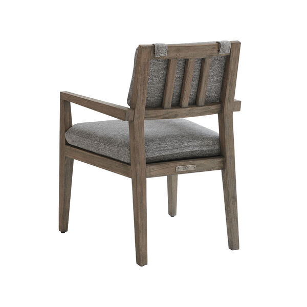 La Jolla Taupe and Gray upholstered Arm Dining Chair, image 2