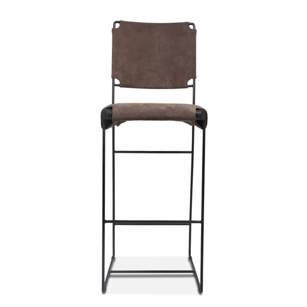 Melbourne Dark Gray and Black Bar Chair, image 1