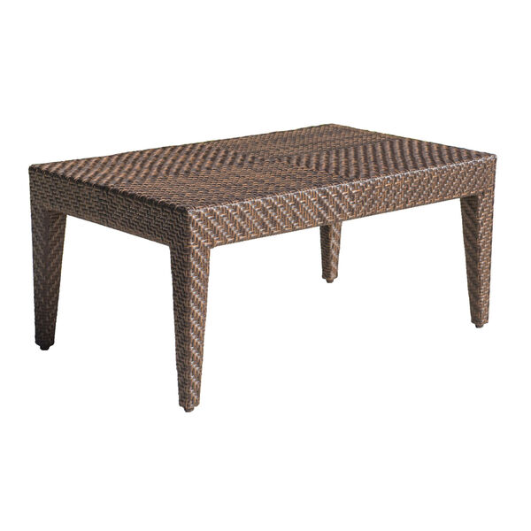 Oasis Java Brown Outdoor Coffee Tables With Glass, image 2