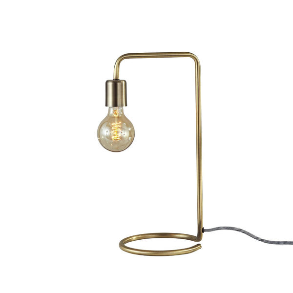 Morgan Antique Brass One-Light  Desk Lamp, image 1