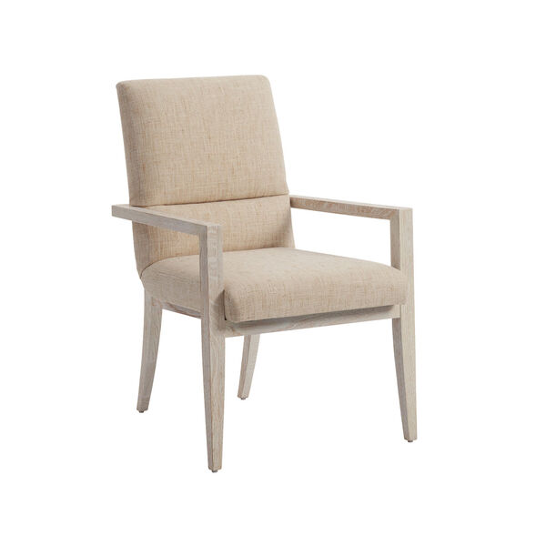 Carmel Beige and White Palmero Upholstered Arm Chair, image 1