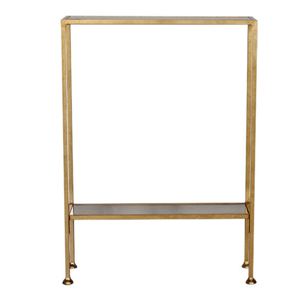 Gold Leaf and Antique Mirror Table, image 1